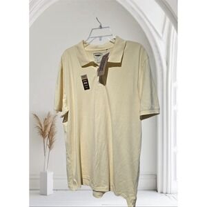 Foundry Quick Dri Polo Shirt Men XLT Tall Golf Knit Yellow Mesh Easy Care NWT